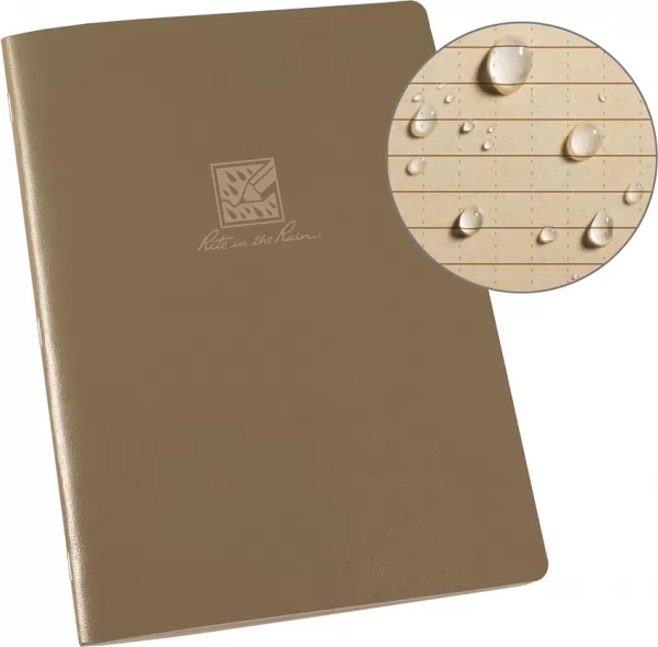 Rite in the Rain Large Stapled Notebook Tan RITR971TLG