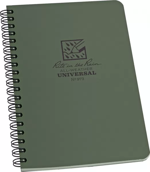 Rite in the Rain Side Spiral Notebook Green RITR973