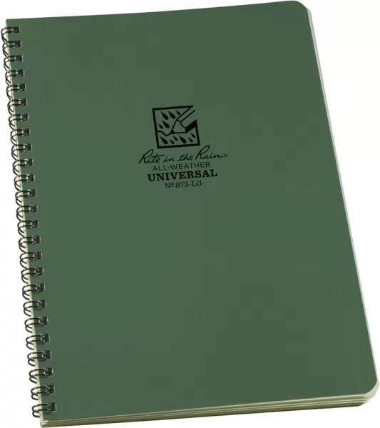 Rite in the Rain Large Side Spiral Green RITR973LG