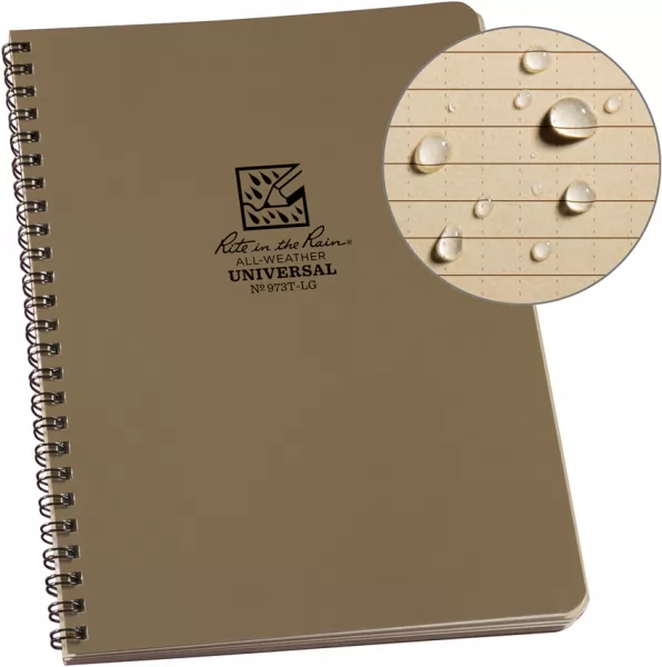 Rite in the Rain Large Side Spiral Tan RITR973TLG