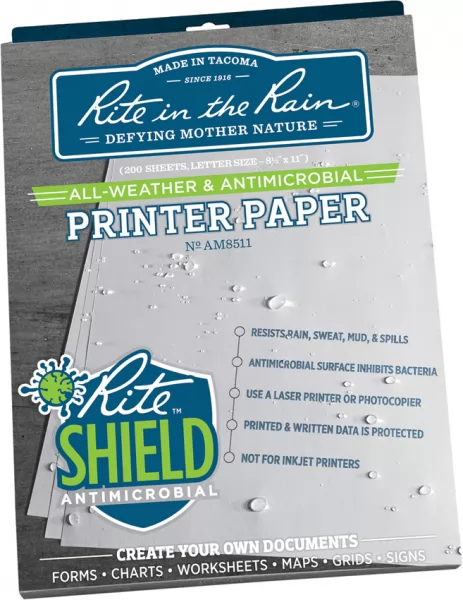 Rite in the Rain Antimicrobial Printer Paper RITRAM8511