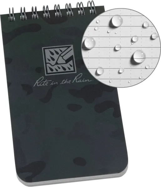 Rite in the Rain Top Spiral Camo Notebook 3x5 RITRNHC35
