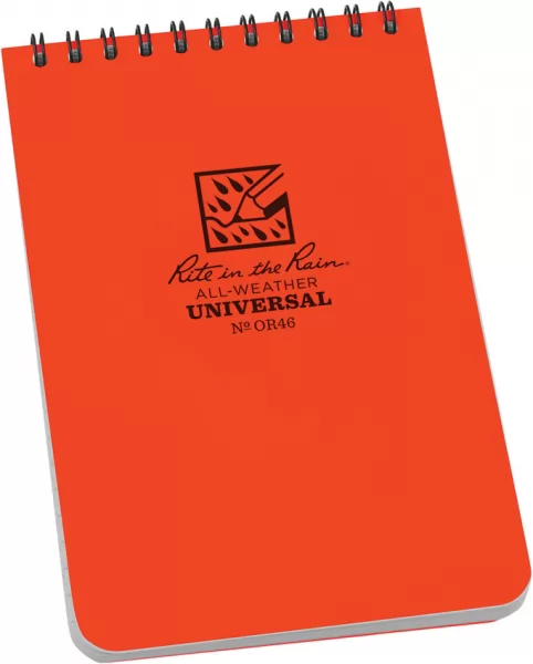 Rite in the Rain Top Spiral Notebook Orange RITROR46