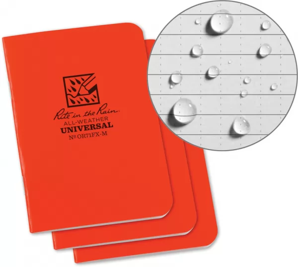 Rite in the Rain Stapled Mini Notebook 3 Pack RITROR71FXM