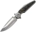 Rike Knife Viper 3 V2 Framelock Gold CF - RK0211