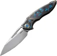 Rike Knife 1902 Framelock Blue CF - RK1902SBCF