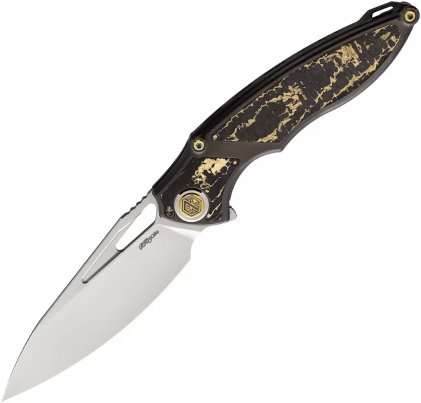 Rike Knife Framelock Black Gold RK1902SGCF