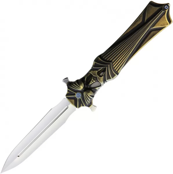 Rike Knife Amulet Linerlock Gold RKAMULETBG