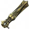 Rike Knife Amulet Linerlock Gold RKAMULETBG