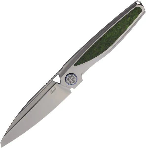 Rike Knife Baidi-S Linerlock Green CF RKBAIDISGCF