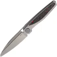 Rike Knife Baidi-S Linerlock Red CF - RKBAIDISRCF