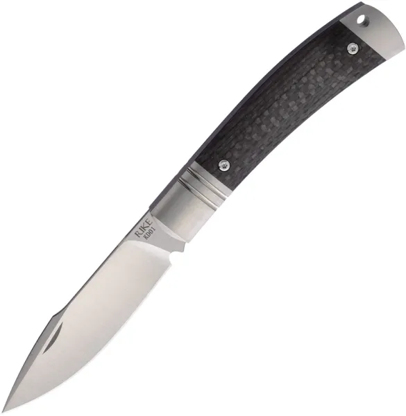 Rike Knife Slip Joint Black Carbon Fiber RKKD01BLKCF
