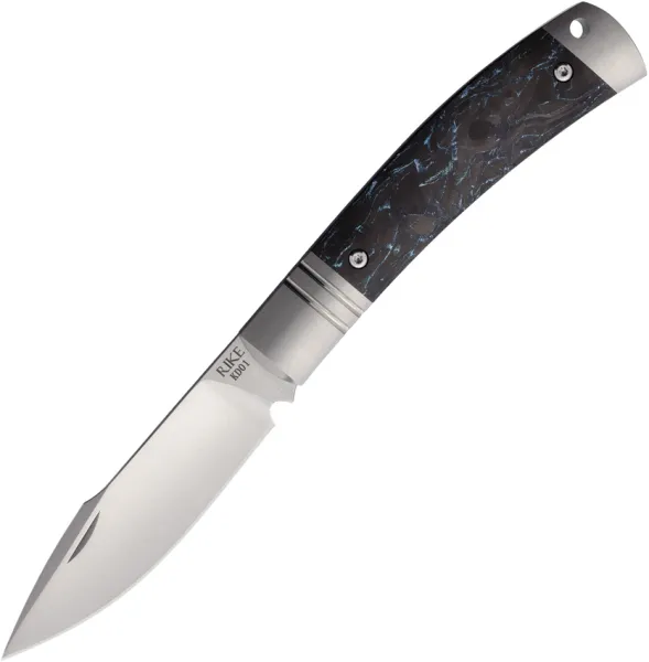 Rike Knife Slip Joint Blue Carbon Fiber RKKD01BLUCF