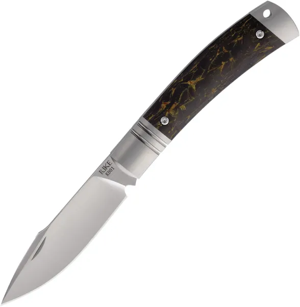 Rike Knife Slip Joint Gold Carbon Fiber RKKD01GCF