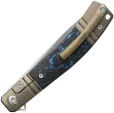 Rike Knife Framelock Bronze Blue CF RKKD02BBCF