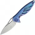 Rike Knife Hummingbird Framelock Blue - RKMINIB