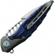 Rike Knife Thor 7 Framelock Black-Blue RKTHOR7BB