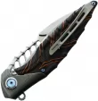 Rike Knife Thor 7 Framelock Black-Org RKTHOR7BOCF