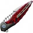 Rike Knife Thor 7 Framelock Black-Red RKTHOR7BR