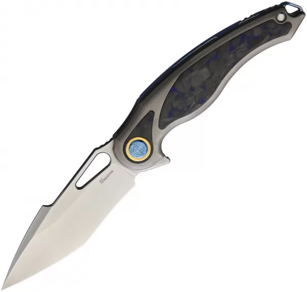 Rike Knife Unicorn Framelock Blue CF RKUNIBCF