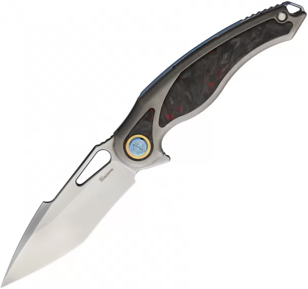 Rike Knife Unicorn Framelock Red CF RKUNIRCF