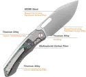 REMETTE Orca Button Framelock Ti-CF RMTORCAJY