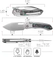 REMETTE Orca Button Framelock Ti-CF RMTORCAJY