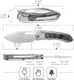 REMETTE Orca Button Framelock Ti-CF RMTORCAKD