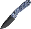 REMETTE Rhino Button Linerlock Blue - RMTRNGD262