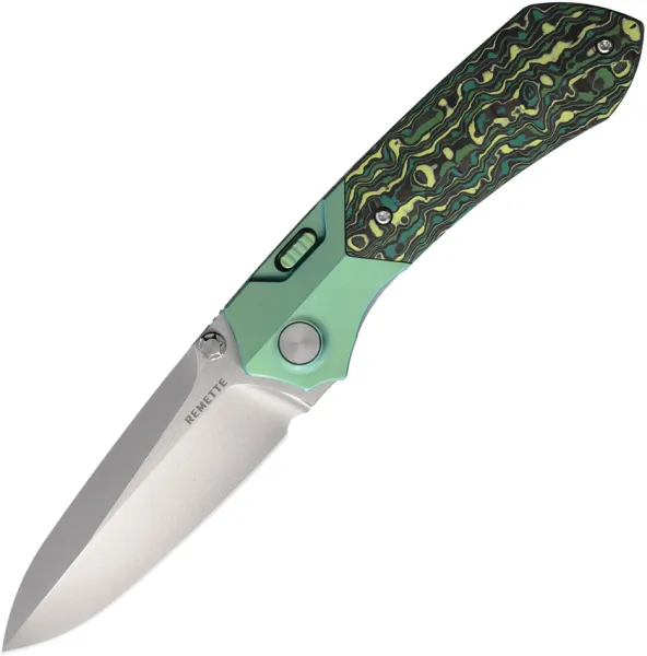 REMETTE Meteor Button Linerlock Ti-CF RMTRTPTCL