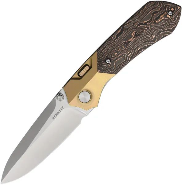 REMETTE Meteor Button Linerlock Ti-CF RMTRTPTDL