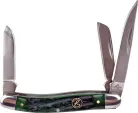 Roper Knives Stockman Green Bone Carbon - RP0001CGB