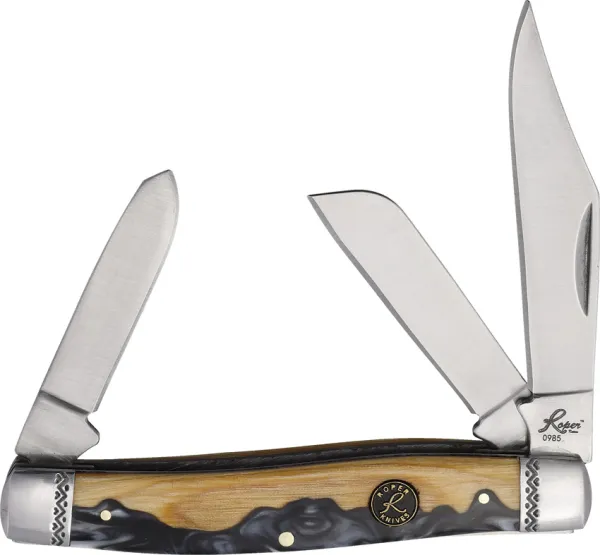 Roper Knives Stockman Lahar series - Black RP0001CLB