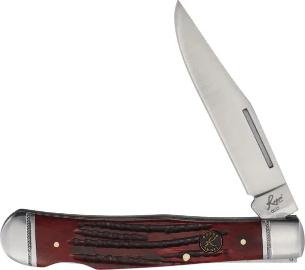 Roper Knives Lockback Trapper Red Bone RP0005CRB