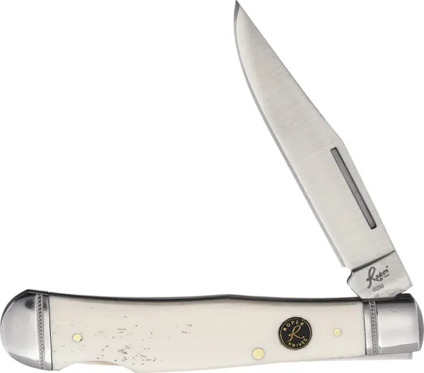 Roper Knives Lockback Trapper White Smooth RP0005CWB