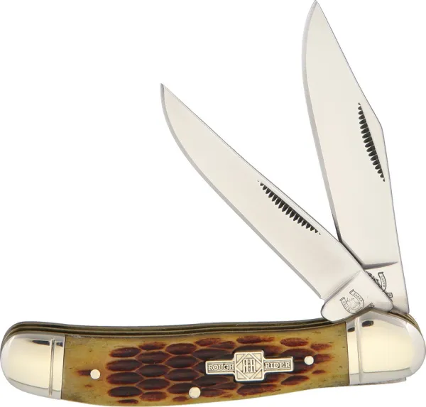 Rough Rider Copperhead Amber Bone knives RR043