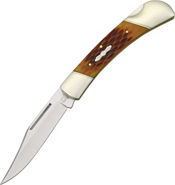 Rough Rider Folding Hunter Amber Bone knives RR066