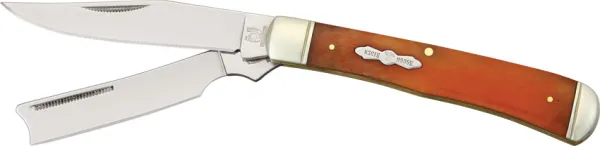 Rough Rider Razor Trapper Orange Bone knives RR073