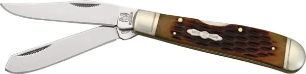 Rough Rider Lockback Trapper Amber Bone knives RR1069