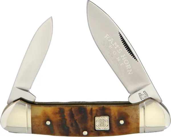 Rough Ryder Canoe Rams Horn Jigged Bone knives RR1510