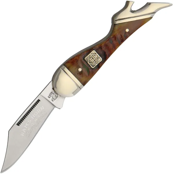 Rough Ryder Leg Knife Rams Horn knives RR1549