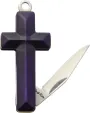 Rough Rider Cross Knife Purple Smooth Bone - RR1581