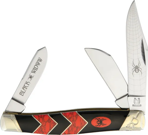 Rough Rider Stockman Black Widow knives RR1671