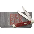Rough Ryder Red Picked Bone Trapper knives RR1681