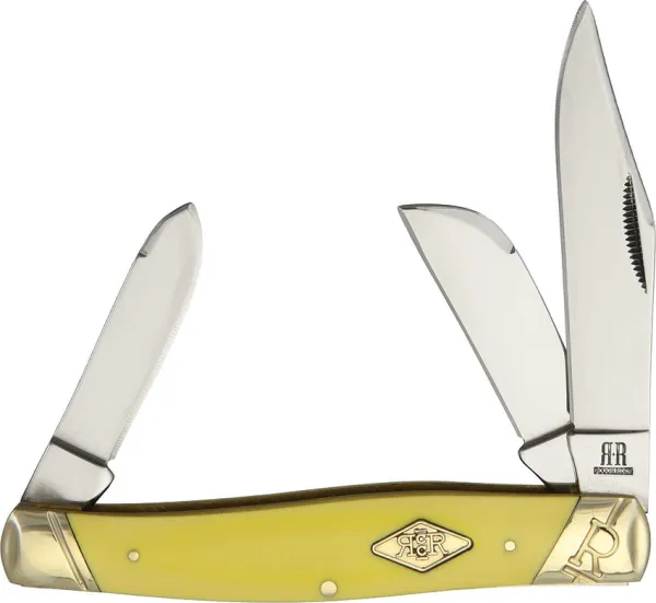 Rough Rider Stockman Carbon Yellow knives RR1740