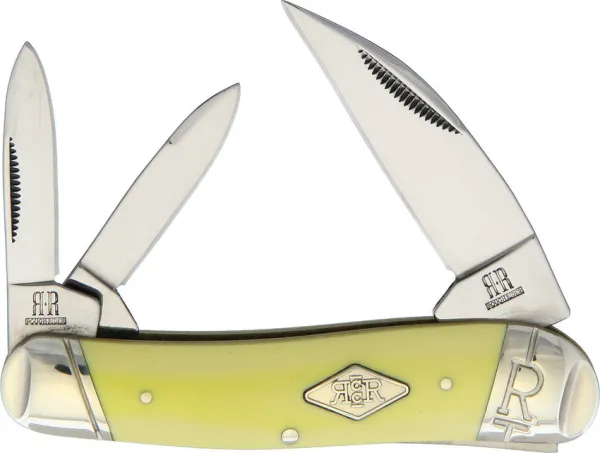 Rough Rider Classic Carbon Yellow SwayBack knives RR1741