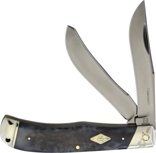 Rough Ryder Jumbo Trapper Black Titanium knives RR1778