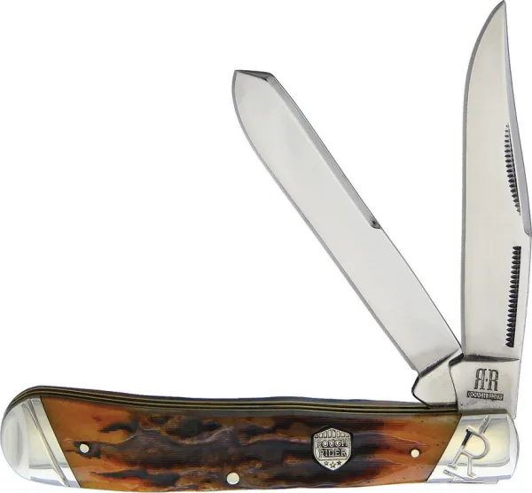 Rough Rider Trapper Brown Stag Bone knives RR1789