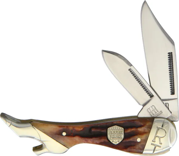 Rough Ryder Small Leg Knife Brown Bone knives RR1791