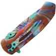 Rough Rider Tie Dye Linerlock A-O knives RR1909